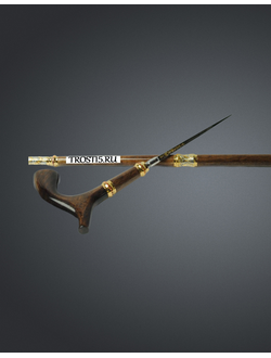 Эксклюзивная трость ручной работы золотая  с клинком и удобной рукоятью