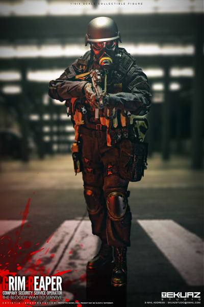 Ханк, лидер USS Alpha Team (Resident Evil, Обитель Зла)  - Коллекционная ФИГУРКА 1/6 scale GRIM REAPER (EKS05) - EKUAZ STUDIO