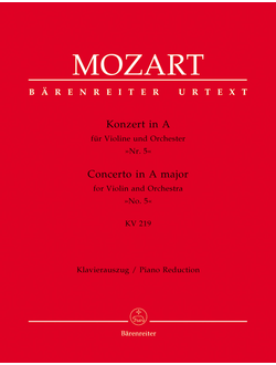 Mozart, Wolfgang Amadeus Concerto for Violin and Orchestra no. 5 in A major K. 219