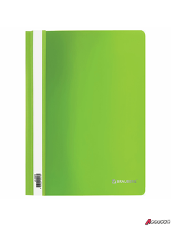 Скоросшиватель пластиковый BRAUBERG, А4, 130/180 мкм, салатовый. 228674