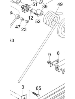 Пружина подвески левая оригинал BRP M538805/538805 для BRP LYNX/Ski-Doo