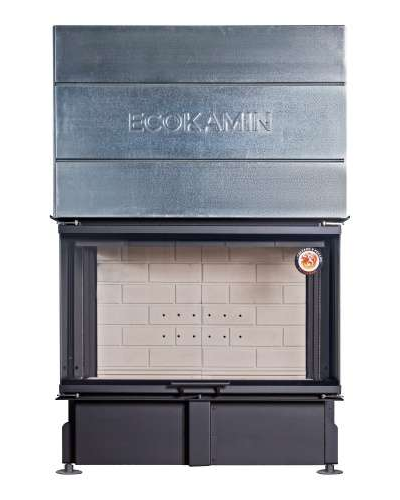 Каминная топка Дельта 1000 P три стекла подовое горение принтинг, Экокамин (Россия)