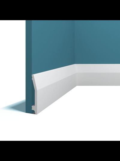 Плинтус напольный Перфект Plus P111, из дюрополимера, влагостойкий, под покраску, 2 метра