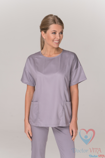 БЛУЗА МЕДИЦИНСКАЯ DR.SUPER "Sky" серая