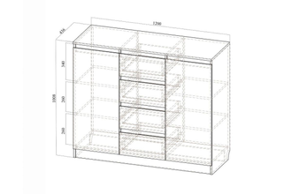 Комод 4я "Бриз 1". SV-Мебель