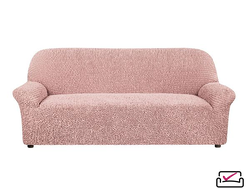 Чехол на 3хм диван Микрофибра Пепельно-Розовый. ЗАЩИТА ДЛЯ МЯГКОЙ МЕБЕЛИ ОТ ЖИВОТНЫХ. ИТАЛИЯ