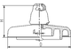 Изоляторы линейные подвесные с увеличенным вылетом ребра ПСВ-40В, ПСВ-40А, ПСВ-70А, ПСВ-120Б