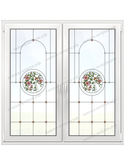 Витражная пленка, витражная пленка самоклеющаяся под заказ,пленочный витраж флора с птицами