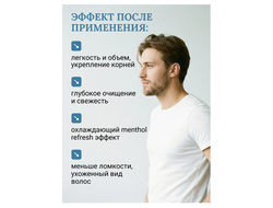 LORENTI ШАМПУНЬ для волос MENTHOL для мужчин Защита от выпадения волос 1000мл