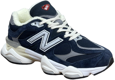 New Balance 9060 Navy White с мехом