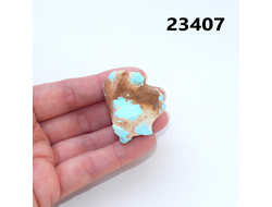 Бирюза натуральная (необработанная) Армения арт.23407: 31,3г - 38*31*30мм