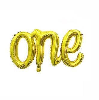 Буквы "ONE", золото
