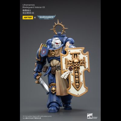 Примарис ветеран Ультрамаринов (Warhammer 40k) - КОЛЛЕКЦИОННАЯ ФИГУРКА 1/18 Ultramarines Bladeguard Veteran 03 (JT2344) - JOYTOY