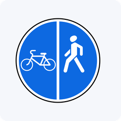 Дорожные знаки 4.5.4, 4.5.5 Пешеходная и велосипедная дорожка с разделением движения