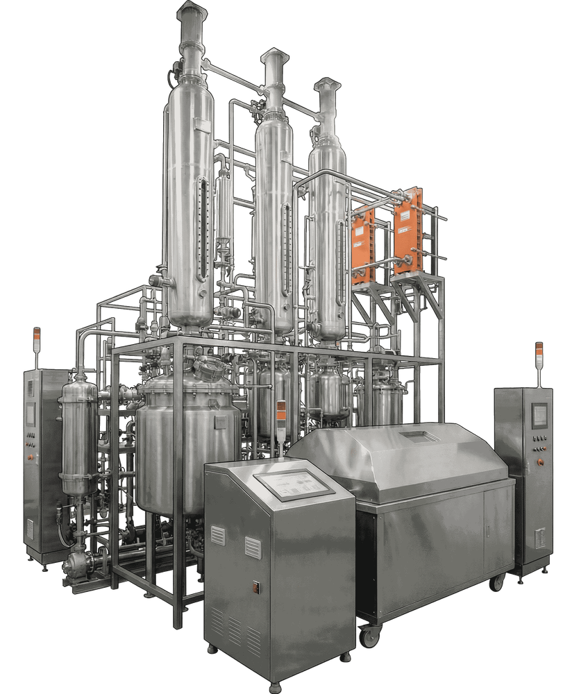 Выпарная установка с вакуумной сушилкой для экстрактов