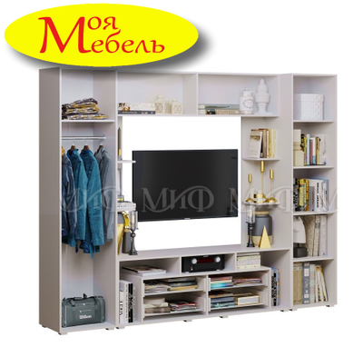 Гармония Гостиная (белый глянец холодный/белый)