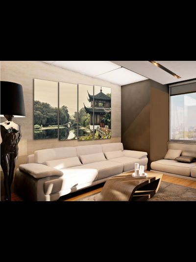 Модульная картина "Чайный домик"