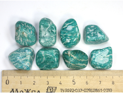 Амазонит, галтовка в ассортименте, Кольский по-в (20-22 мм, вес: 5-6 г) №25017
