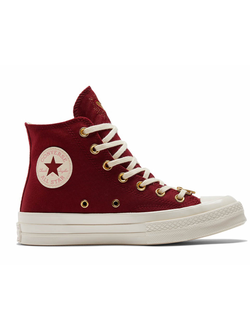 Кеды Converse Valentines Day высокие красные с сердечками A03931C