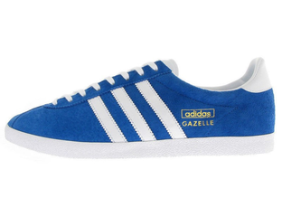 Adidas Gazelle с лого голубые купить