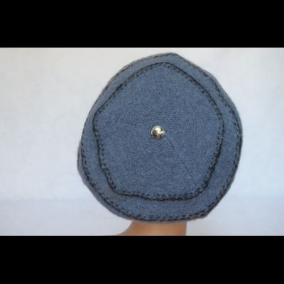 Голубой берет для женщин Vizio Италия 5854 вязаный