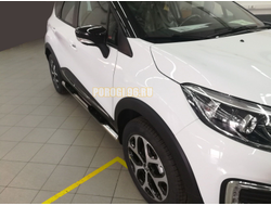 Порог труба с проступью d76 для Renault Kaptur (2017-)