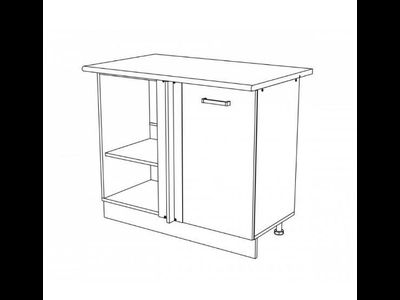 Стол рабочий угловой НУ1000 Брауни (Эра)