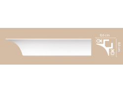 Плинтус потолочный гладкий DECOMASTER A201 (86*86*2000мм)