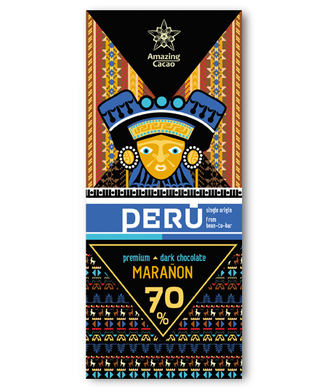 Горький шоколад 70% Amazing Сacao Marañon Перу, 80 гр