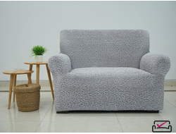 Чехол на 2хм диван Микрофибра Жемчужный. Защита для мягкой мебели от животных.