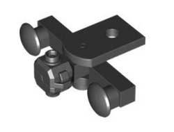 Train Buffer Beam with Sealed Magnets - Type 2 flat open bottom, Black (91968c01 / 4589495 / 6125770)