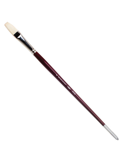 Кисть художественная KOH-I-NOOR щетина, плоская, №8, длинная ручка, блистер, 9936008014BL