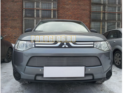 Защита радиатора Mitsubishi Outlander III 2012-2015 (2 части) chrome