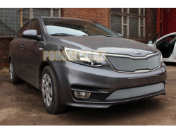 Защита радиатора KIA RIO 2015-2017 HB chrome низ