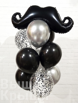 Сет воздушных шаров для него с усами "Мачо"