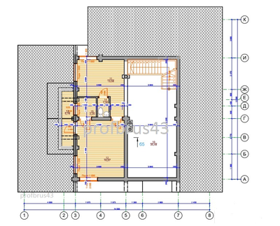 Дом-баня из оцилиндрованного бревна ДБ-23, площадь 226 м2