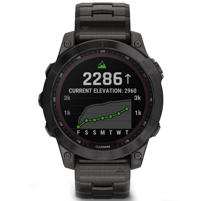 Garmin Fenix 7 47mm Solar Sapphire Titanium Carbon Gray DLC with Titanium Band (010-02540-39)