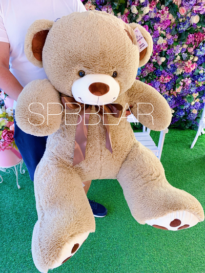 Большой плюшевый мишка 150 см кремовый Тони