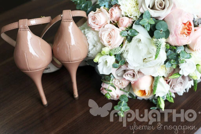 Букет невесты & Бутоньерка № 1348