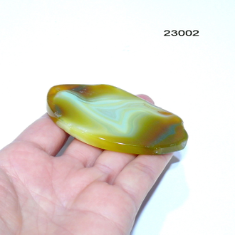 Агат натуральный тонированный (срез) арт.23002: 38,0г - 77*49*5мм