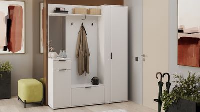 Прихожая Эвита Тип 1 Белый Ясень