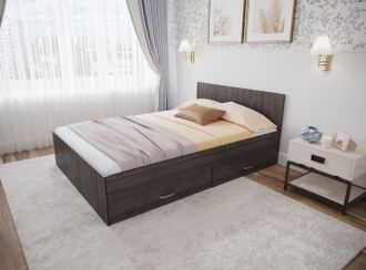 Кровать из ЛДСП Camellia 140 на 200 (Венге)