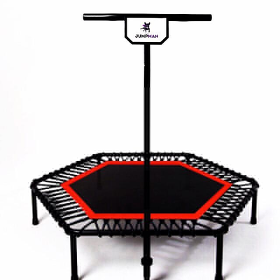 Фитнес батут для джампинга с ручкой JumpMan 135 см (красный)
