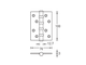 Петля универсальная A10-C 100X70X3-4BB-1ACF, античный кофе