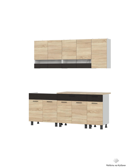 КГ-2 Дуб Сонома/Дуб Венге 2 м кухонный гарнитур