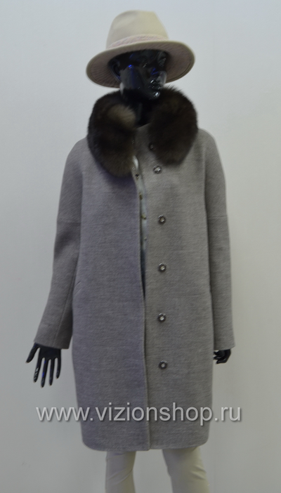 Российское пальто для женщин зимнее Артимода Artimoda 1739 серое