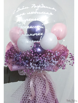 Букет "Бабл с гипсофилой"