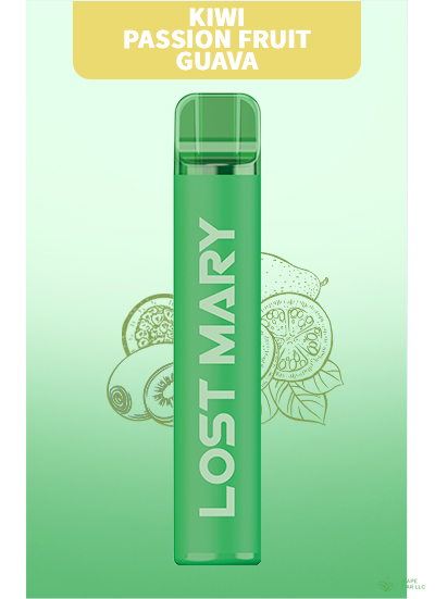 Одноразовая электронная сигарета LOST MARY CM1500, 2%, 4,8 мл, 850 мАч, 1500 затяжек (Kiwi Passion Fruit Guava)