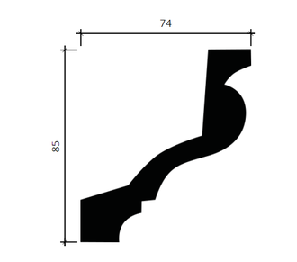 Карниз 1.50.129 - 85*74*2000мм