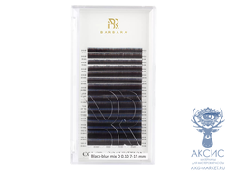 Омбре ресницы Barbara (синие) МИКС